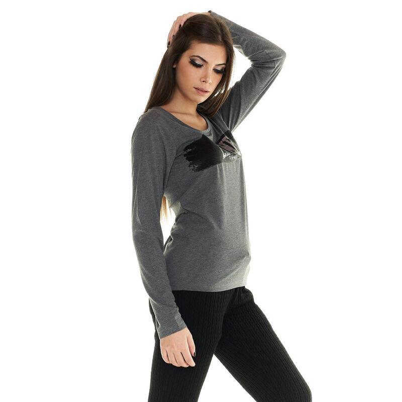 Tricou Greyss cu mânecă lungă pentru femei cu leu