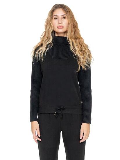 Felpe invernale da donna dolcevita con inserti in maglia Leone 1947 Warm Touch