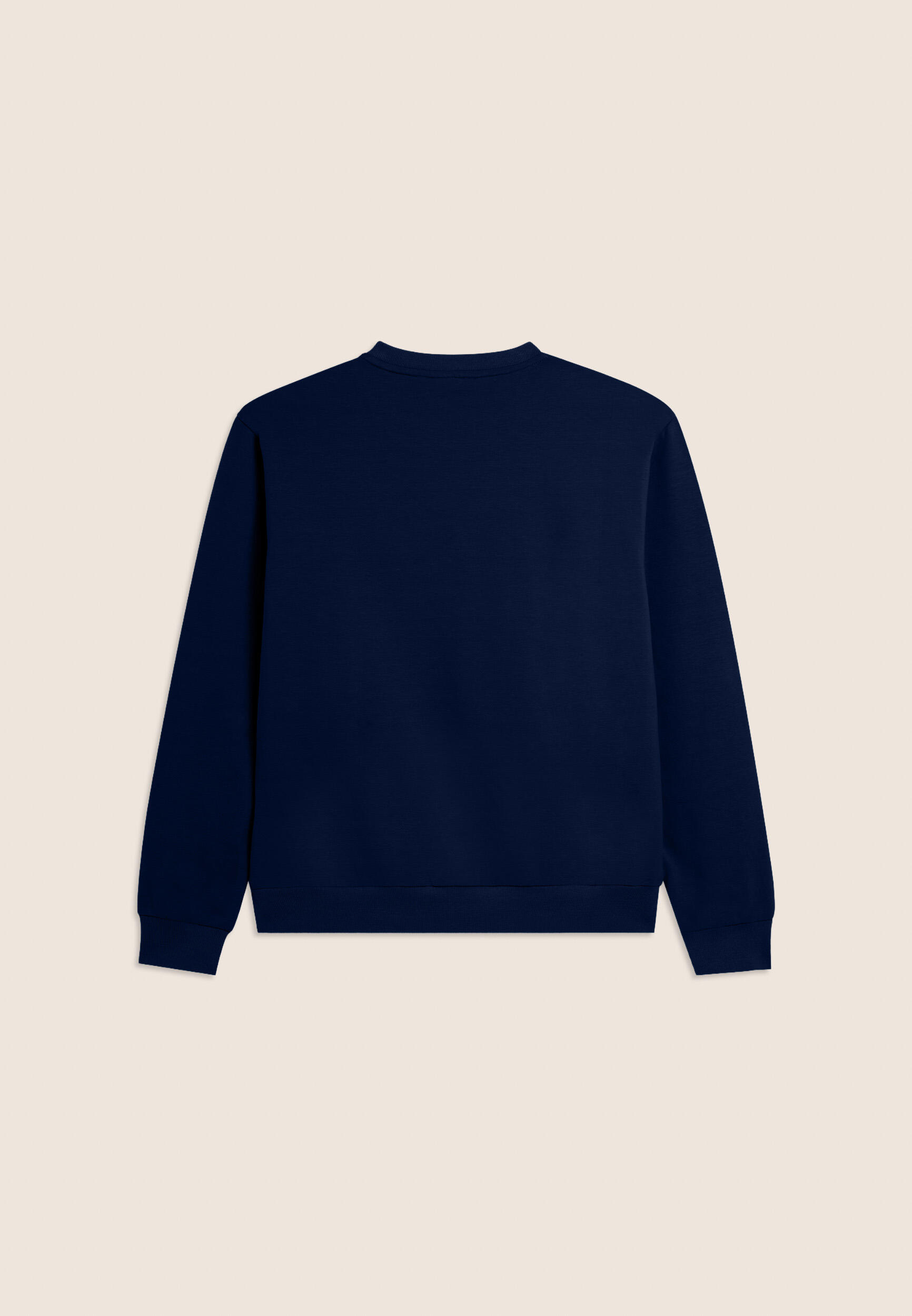 Felpa girocollo in baby french terry con taschino zip 5/6