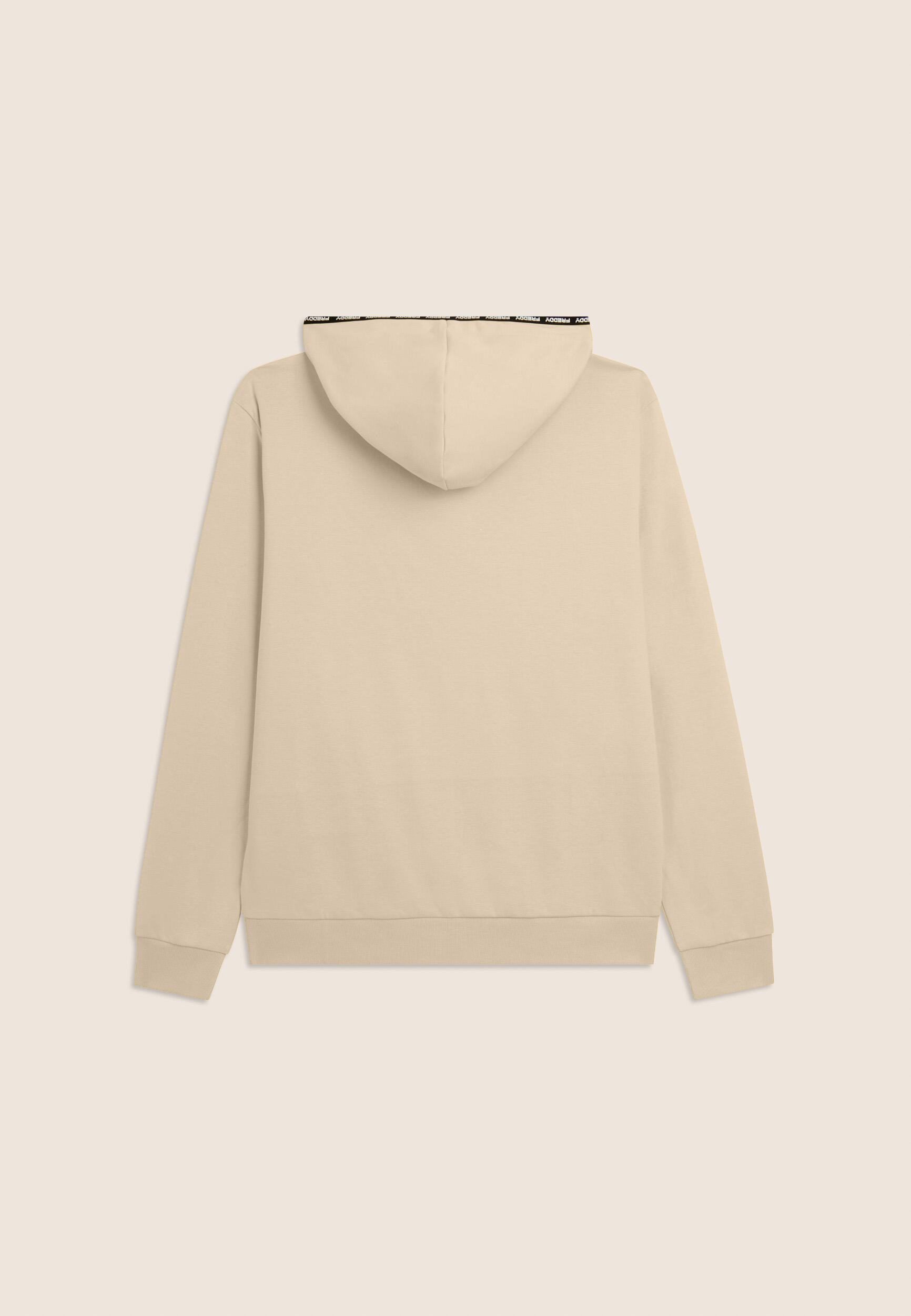 Felpa con cappuccio e zip in cotone interlock 4/4