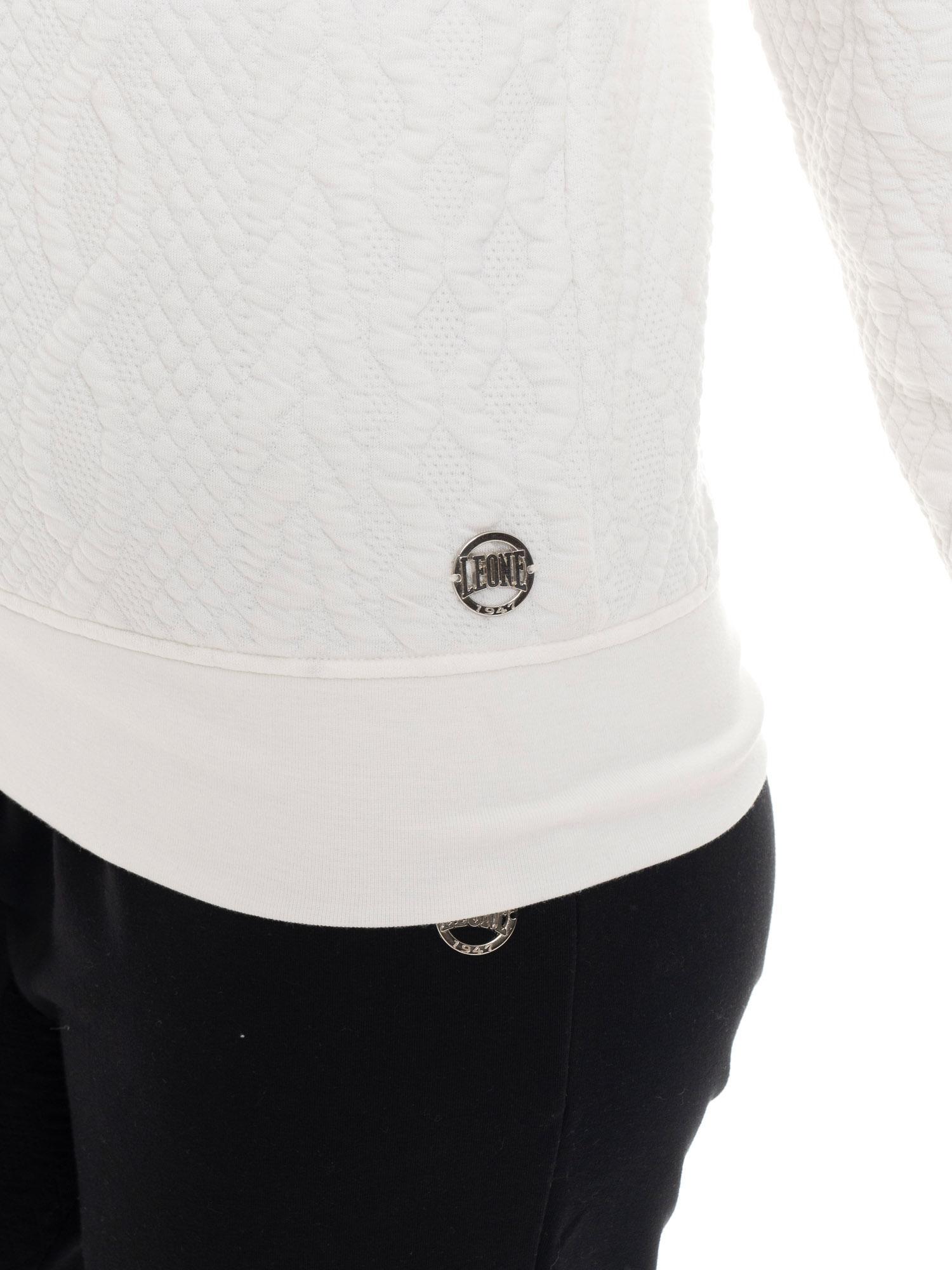Sweat-shirt d'hiver zippé pour femme, col montant, finitions tressées 3/7