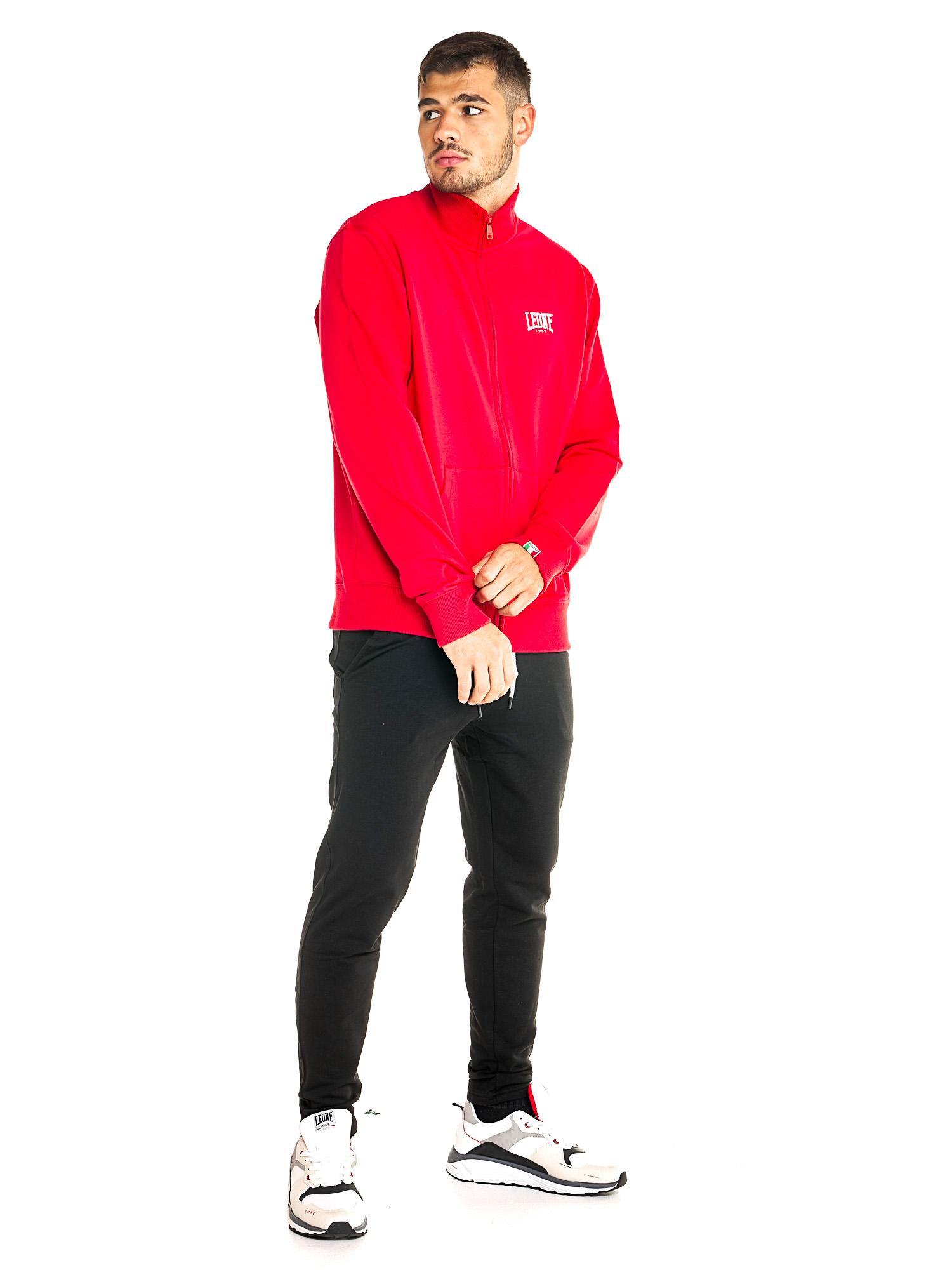Felpa uomo con zip collo alto linea Basic 3/8