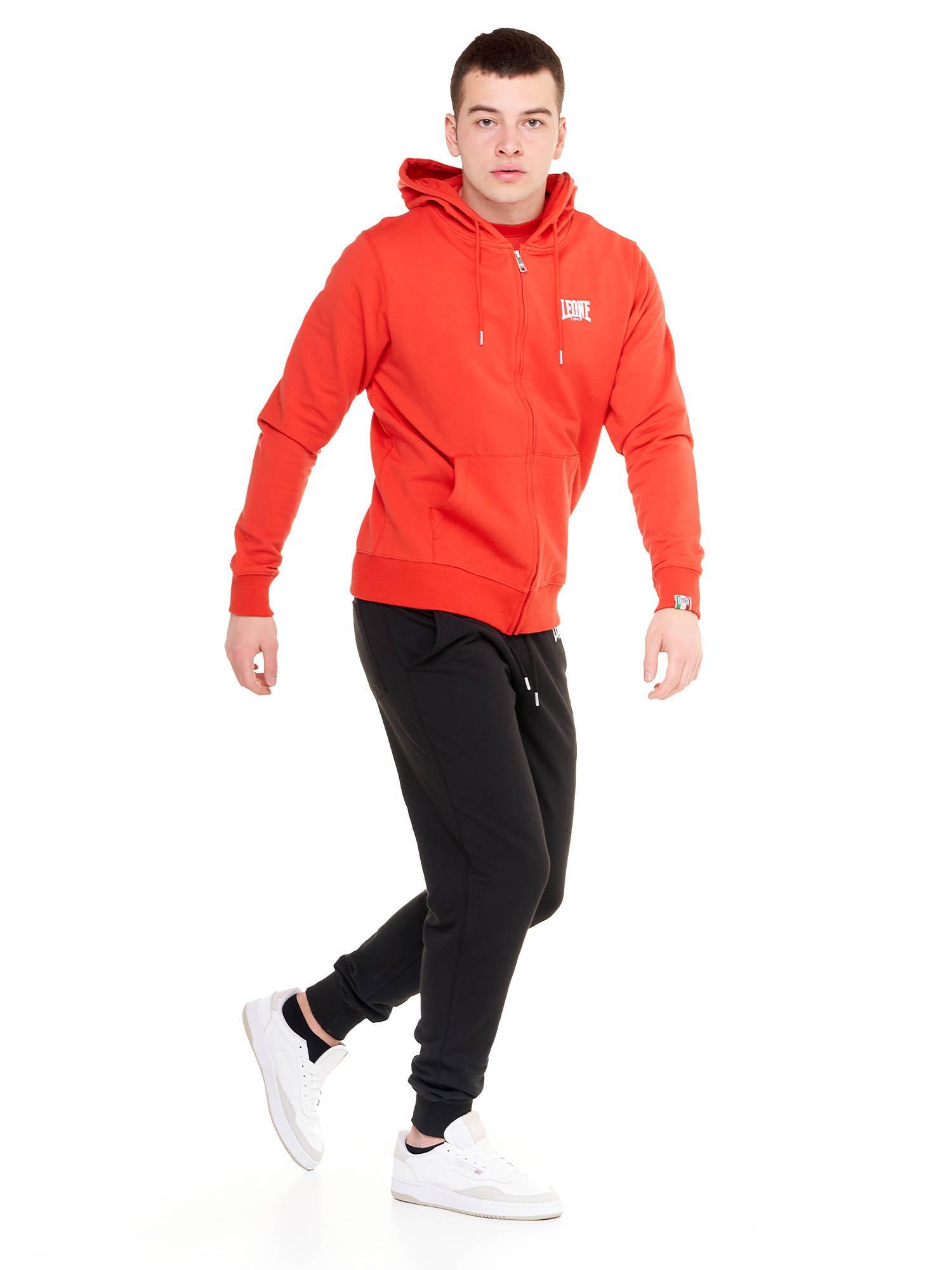 Leone Basic Sudadera con capucha y cremallera para hombre 3/8