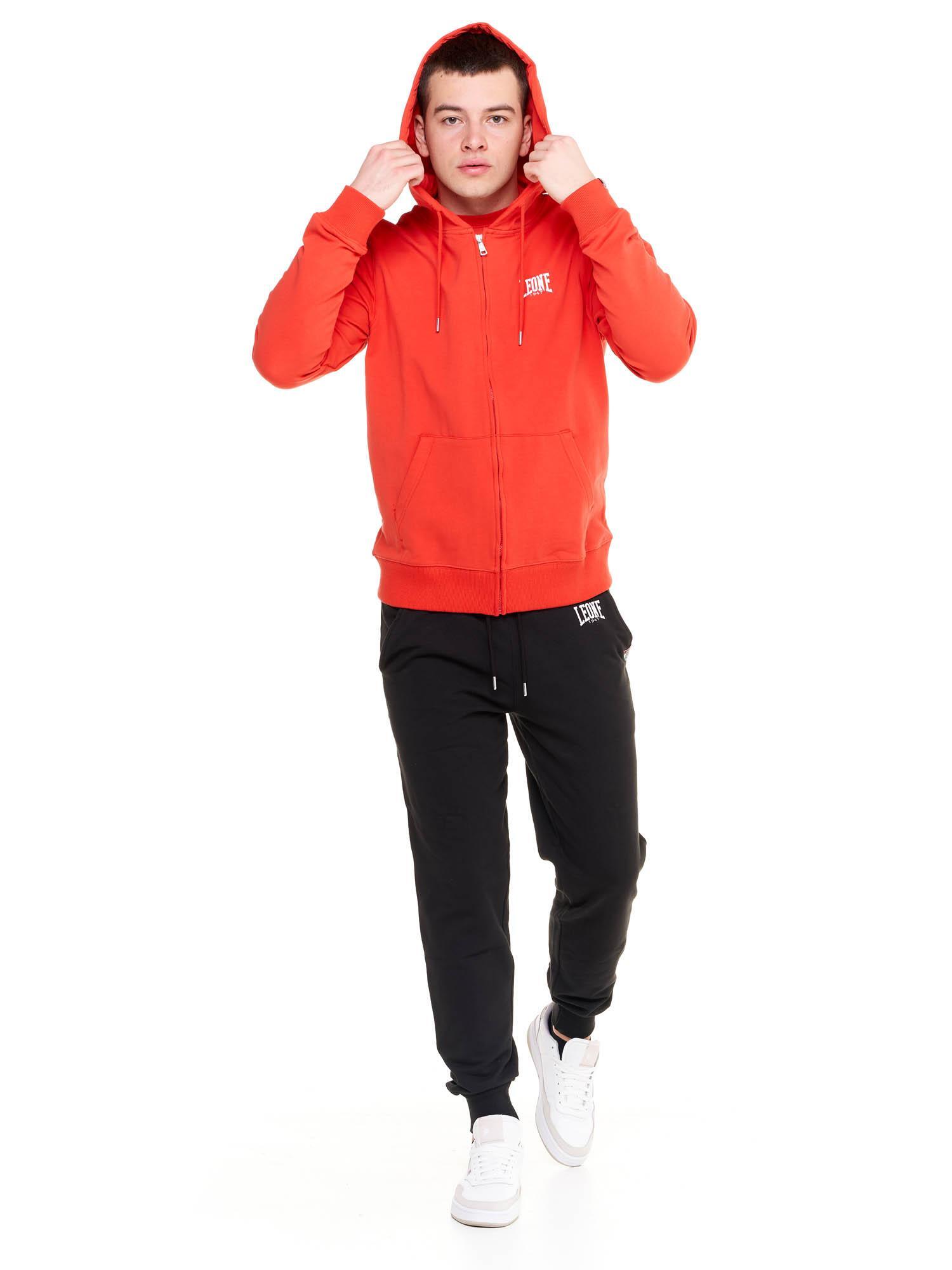 Leone Basic Sudadera con capucha y cremallera para hombre 2/8