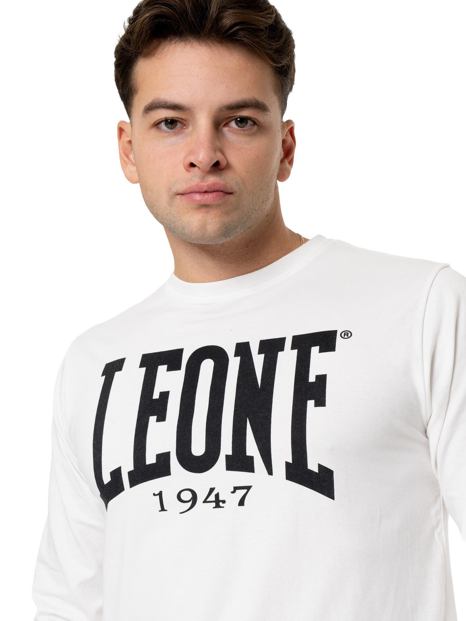 Herren-T-Shirt „Basic“ aus Stretch-Baumwolle mit großem Logo und langen Ärmeln 5/5