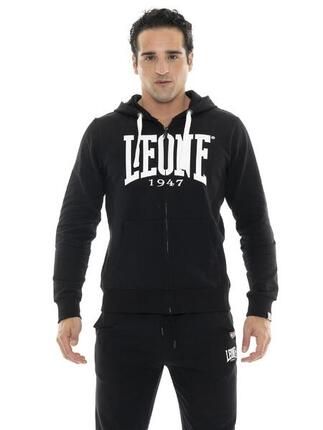 Herren-Wintersweatshirt mit Kapuze und Reißverschluss mit großem „Basic“-Logo