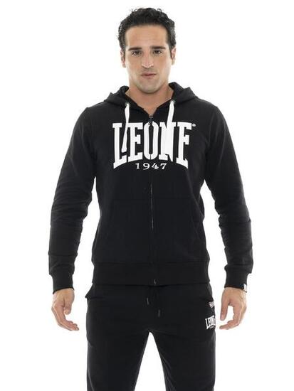 Felpe invernale da uomo con cappuccio e zip con logo grande "Basic