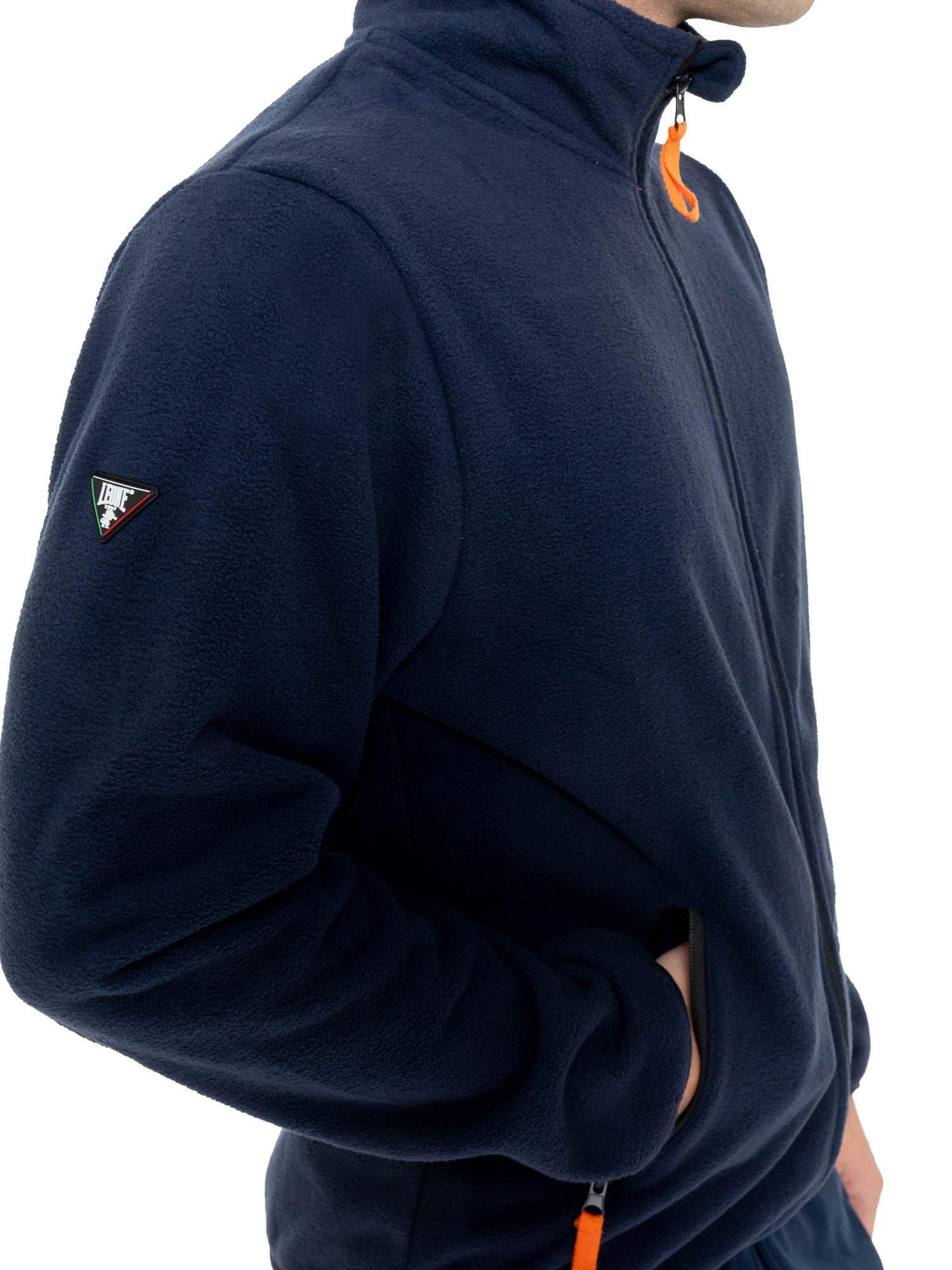 Hochgeschlossenes Micropolar-Fleece mit Reißverschluss und Leone 1947-Label 3/5