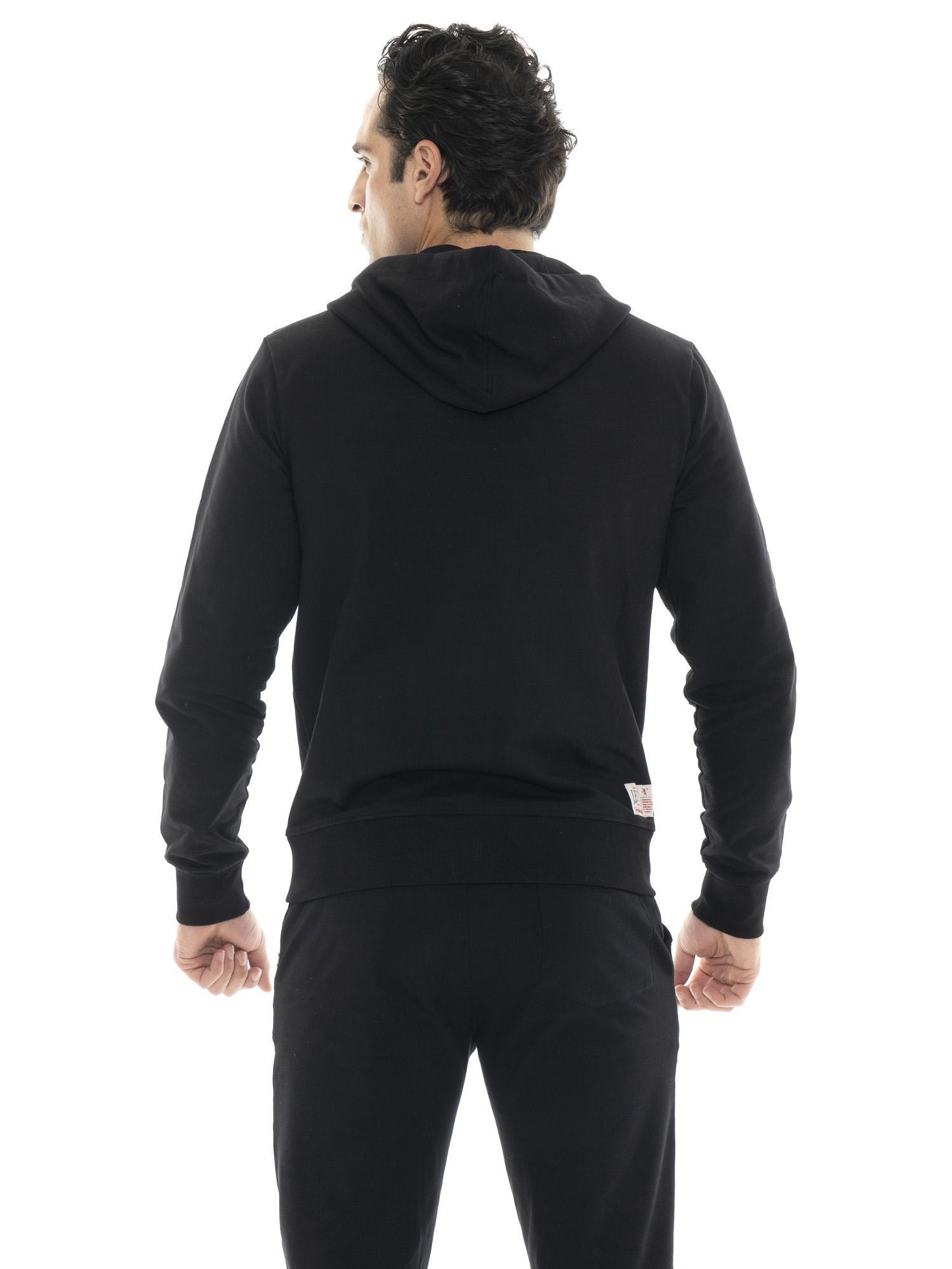Felpa invernale da uomo con cappuccio e zip con logo grande "Basic" 4/5