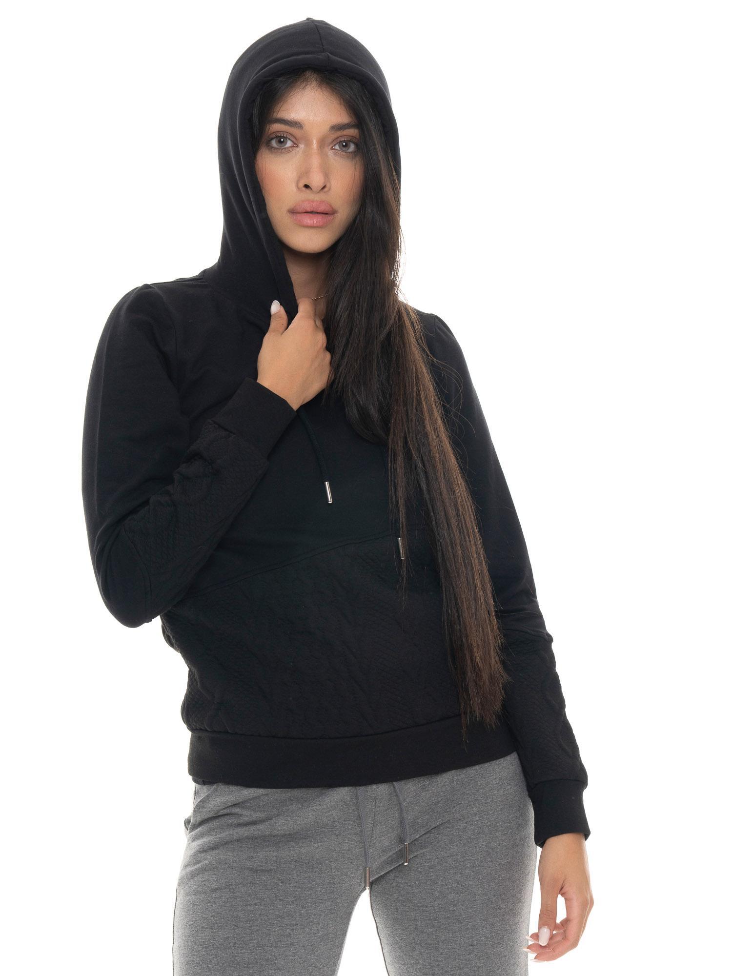 Blusa de moletom feminina de inverno com detalhes trançados da Leone 1947 Braid 5/7