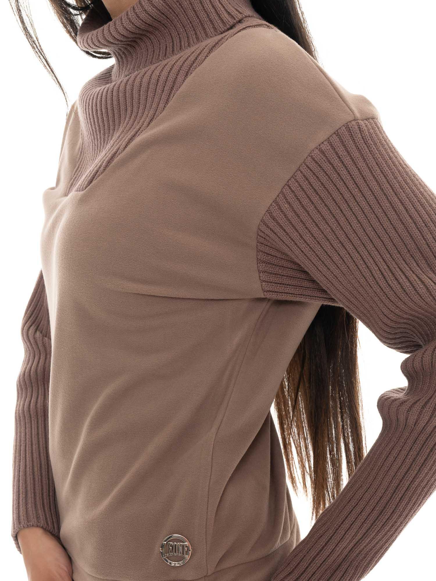 Felpa invernale da donna dolcevita con inserti in maglia Leone 1947 Warm Touch 3/7