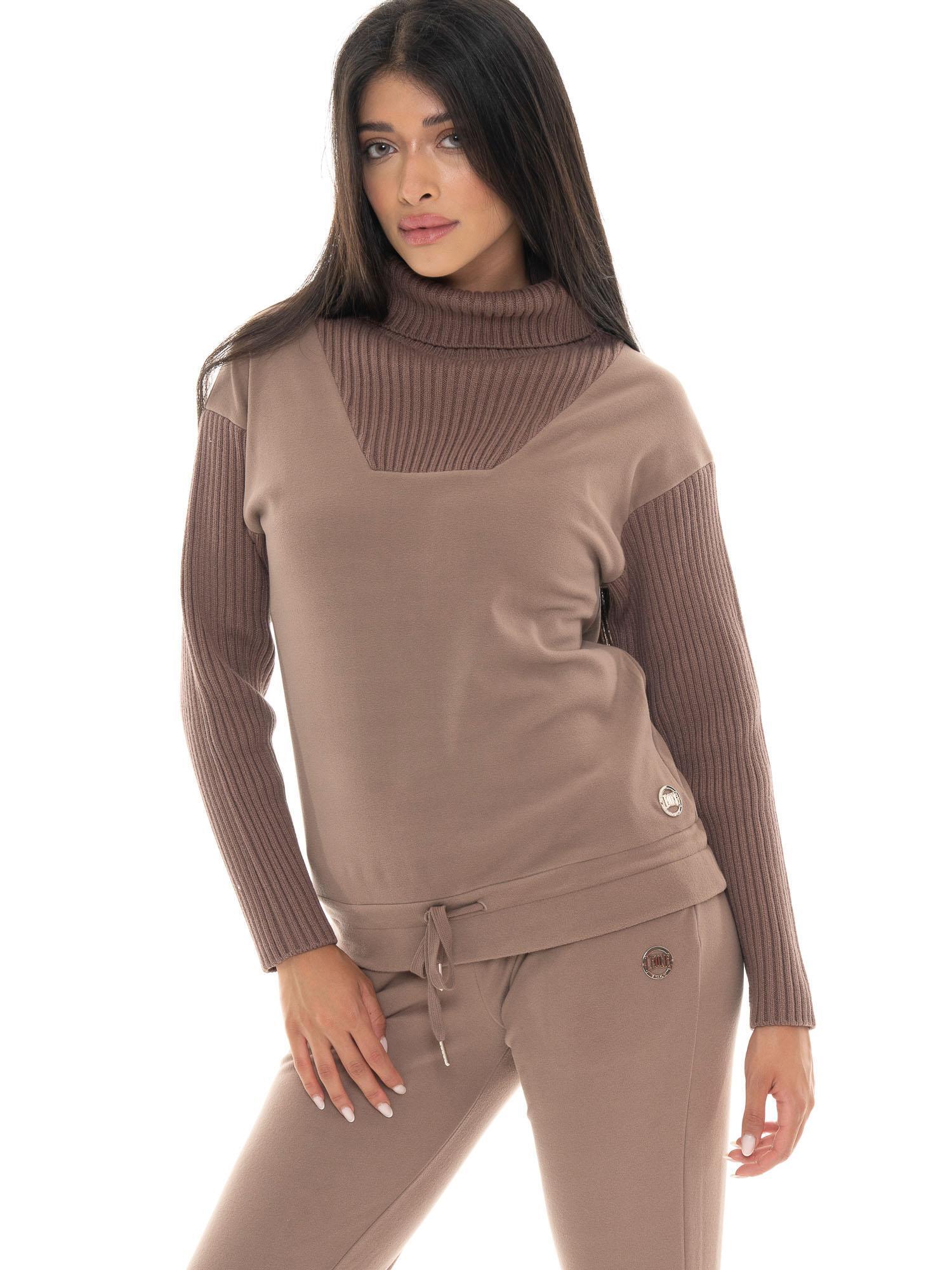 Felpa invernale da donna dolcevita con inserti in maglia Leone 1947 Warm Touch 5/7