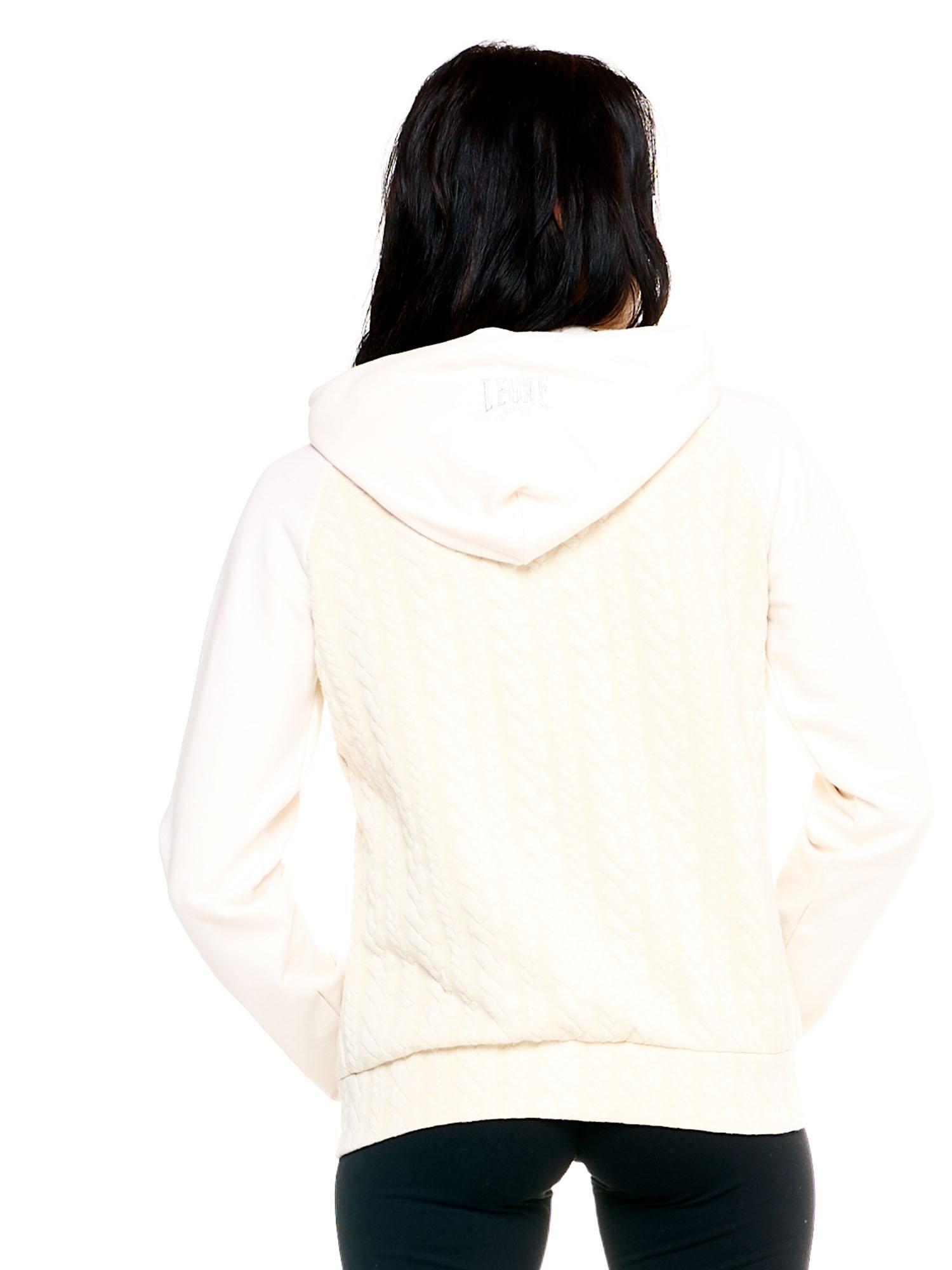 Sudadera con capucha mujer Leone 1947 Apparel Glam Winter cremallera trenzado 4/7