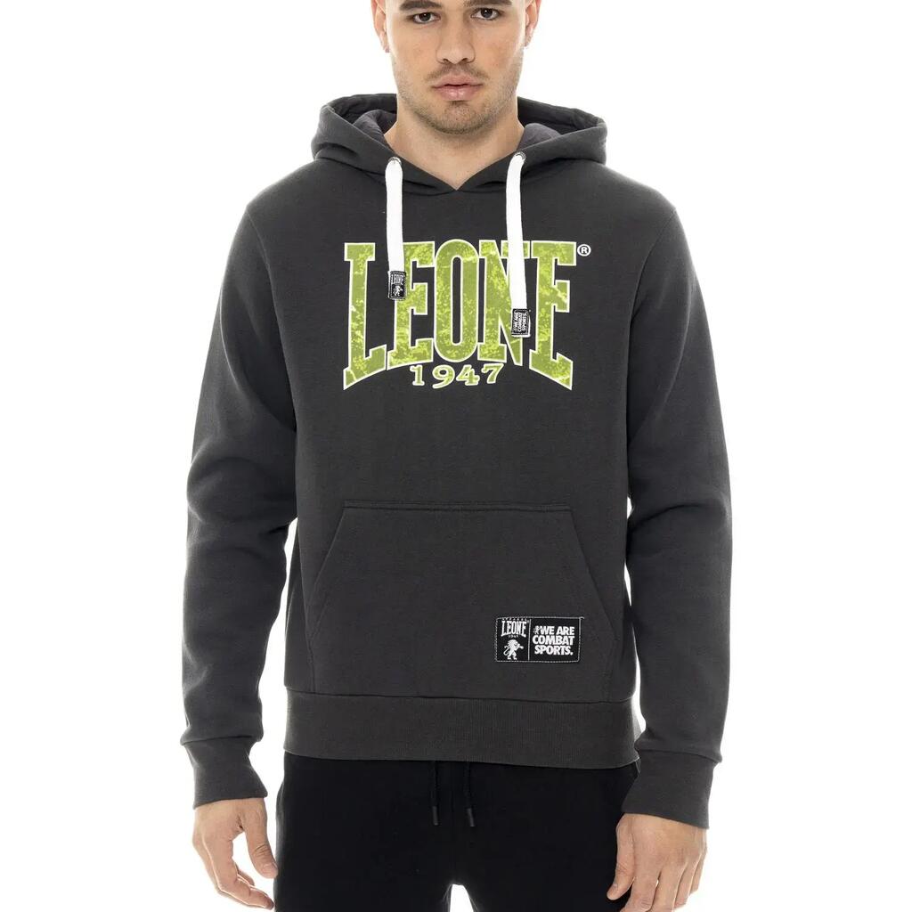 Men's winter pull-on hoodie with flock print, Leone 1947 New Era