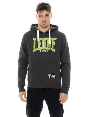 Felpe invernale uomo con cappuccio pull on stampa flock Leone 1947 New Era