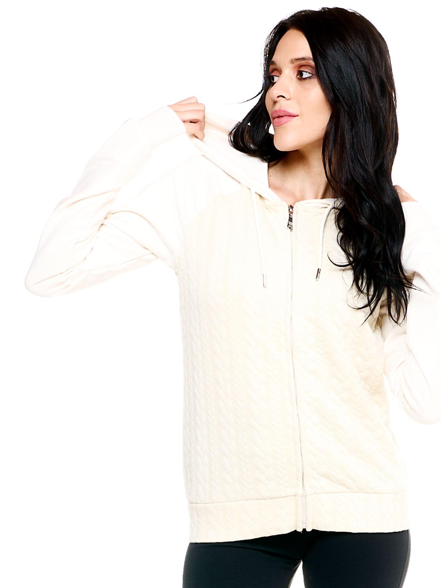 Sudadera con capucha mujer Leone 1947 Apparel Glam Winter cremallera trenzado 5/7