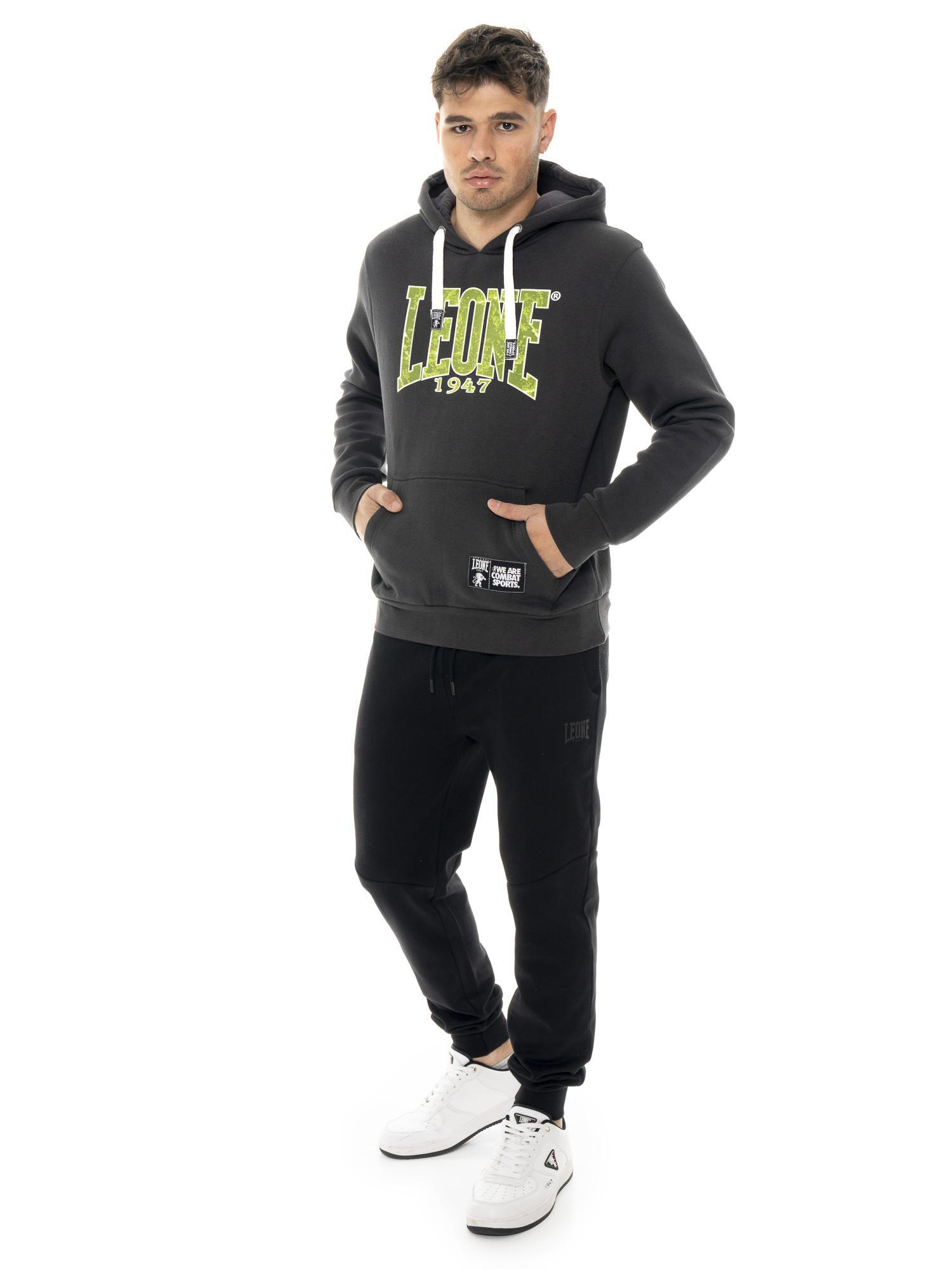 Felpa invernale uomo con cappuccio pull on, stampa flock Leone 1947 New Era 2/5
