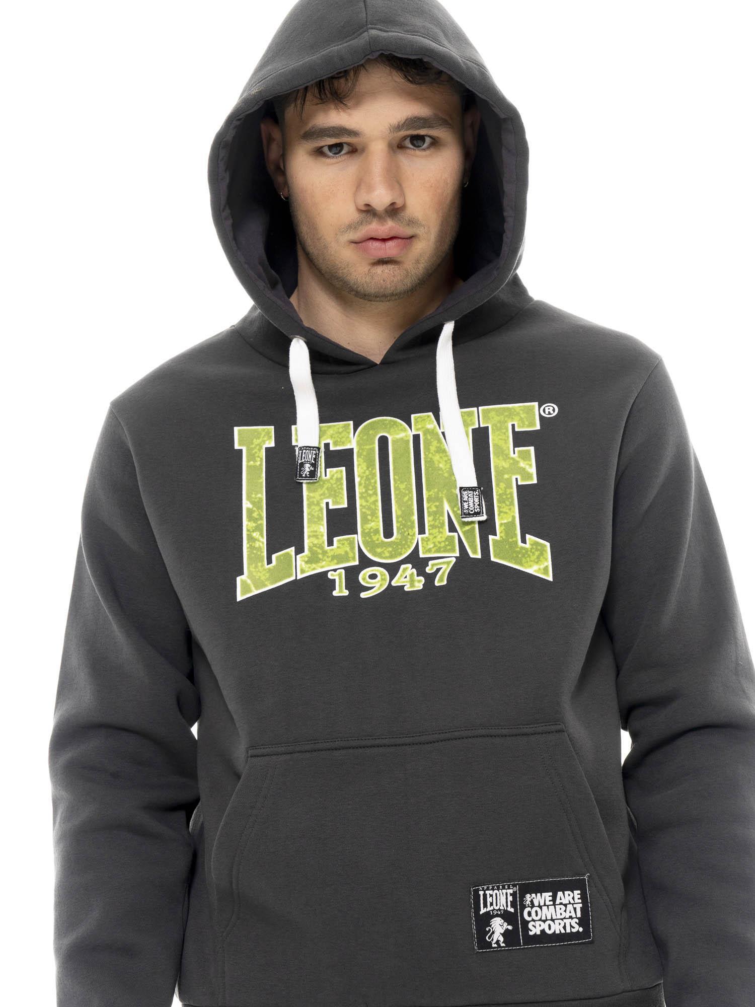 Felpa invernale uomo con cappuccio pull on, stampa flock Leone 1947 New Era 5/5