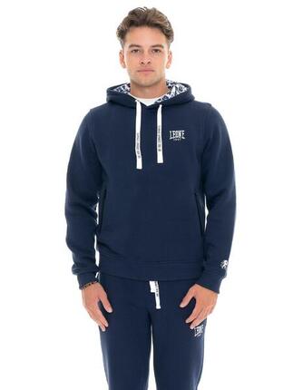 Heren winter hoodie met trekkoord en klein Leone 1947 Soft Basic logo.