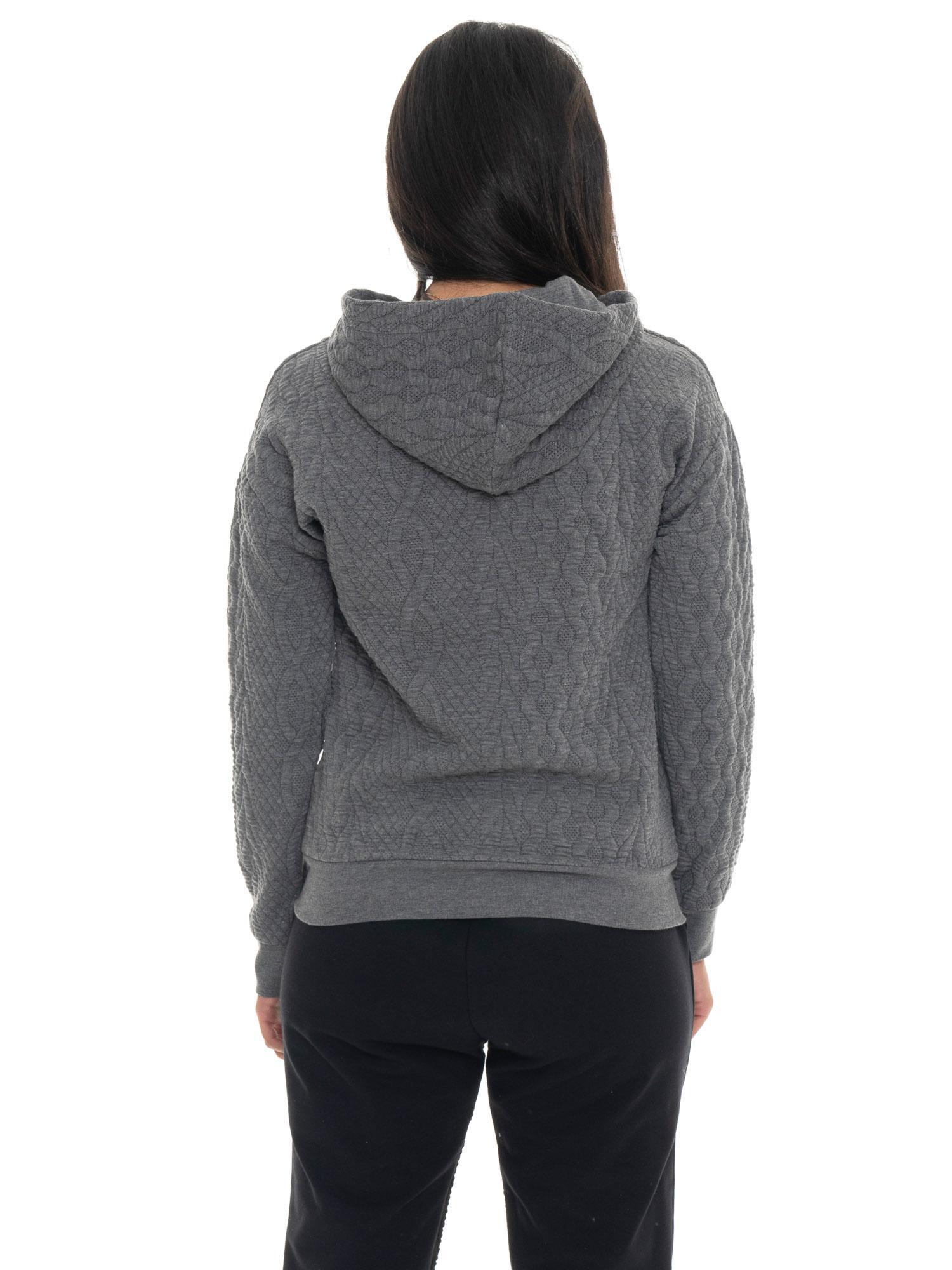 Hoodie dames Leone 1947 Apparel Braid rits capuchon gevlochten stof 4/7