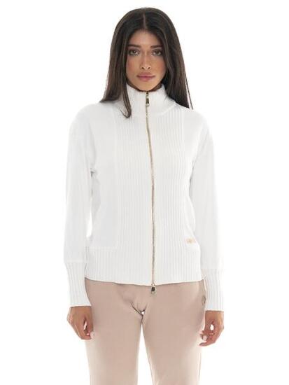 Felpe invernale da donna con zip con inserti in maglia Leone 1947 Warm Touch