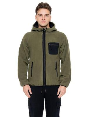 Leone 1947 heren sherpa jas met capuchon en rits