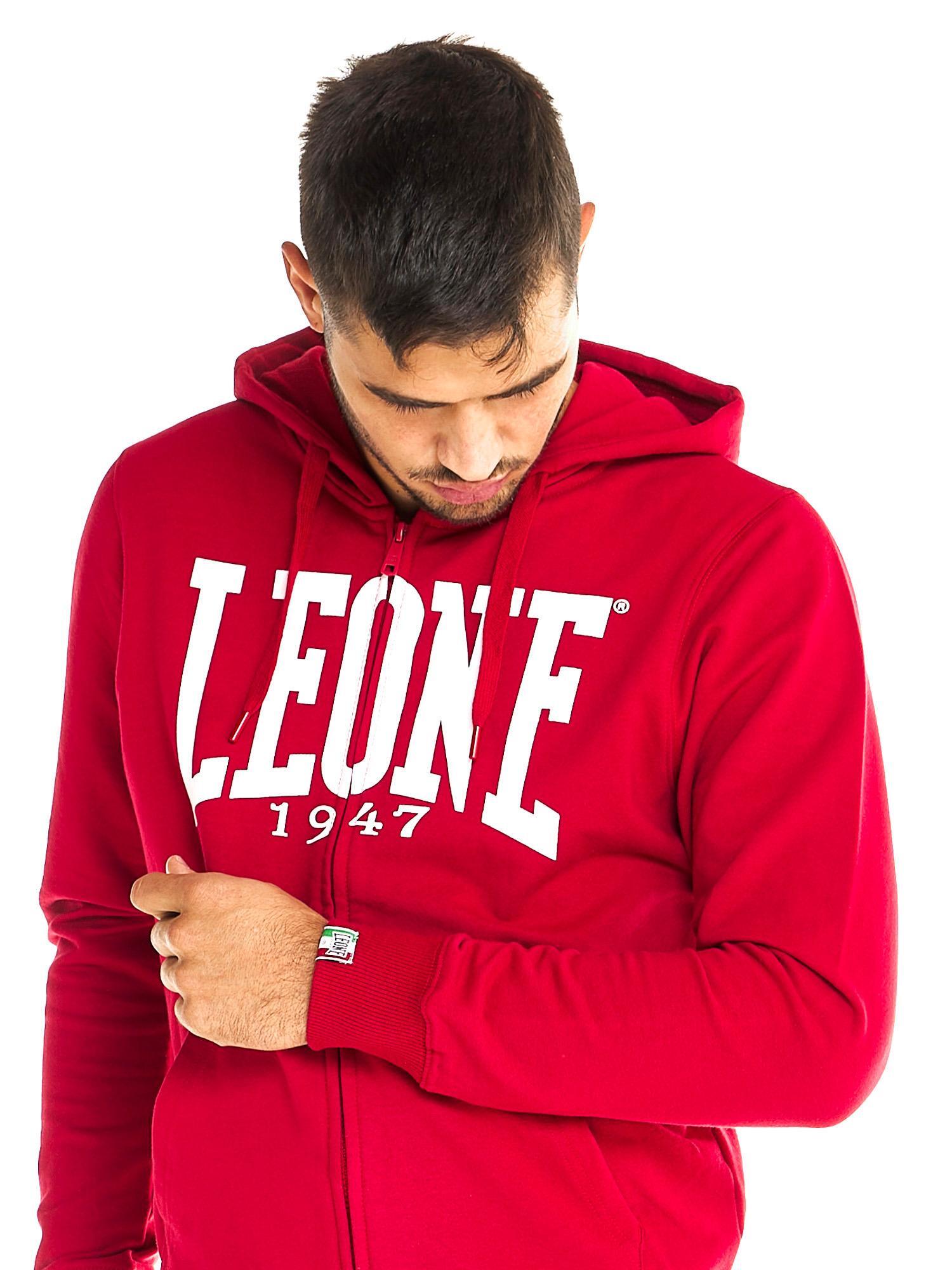 Felpa da uomo con cappuccio e zip Leone 1947 Apparel 5/8