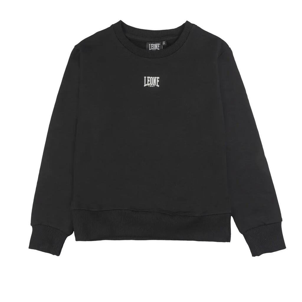Leone 1947 Lavender small logo crew neck winter sweatshirt for girls