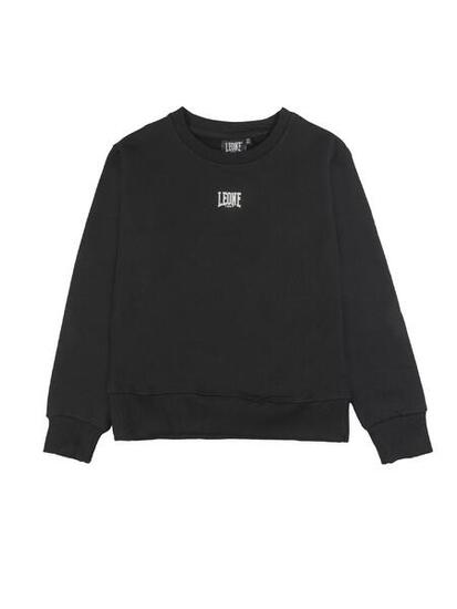 Sweat-shirt d'hiver à col ras du cou et petit logo lavande Leone 1947 pour fille