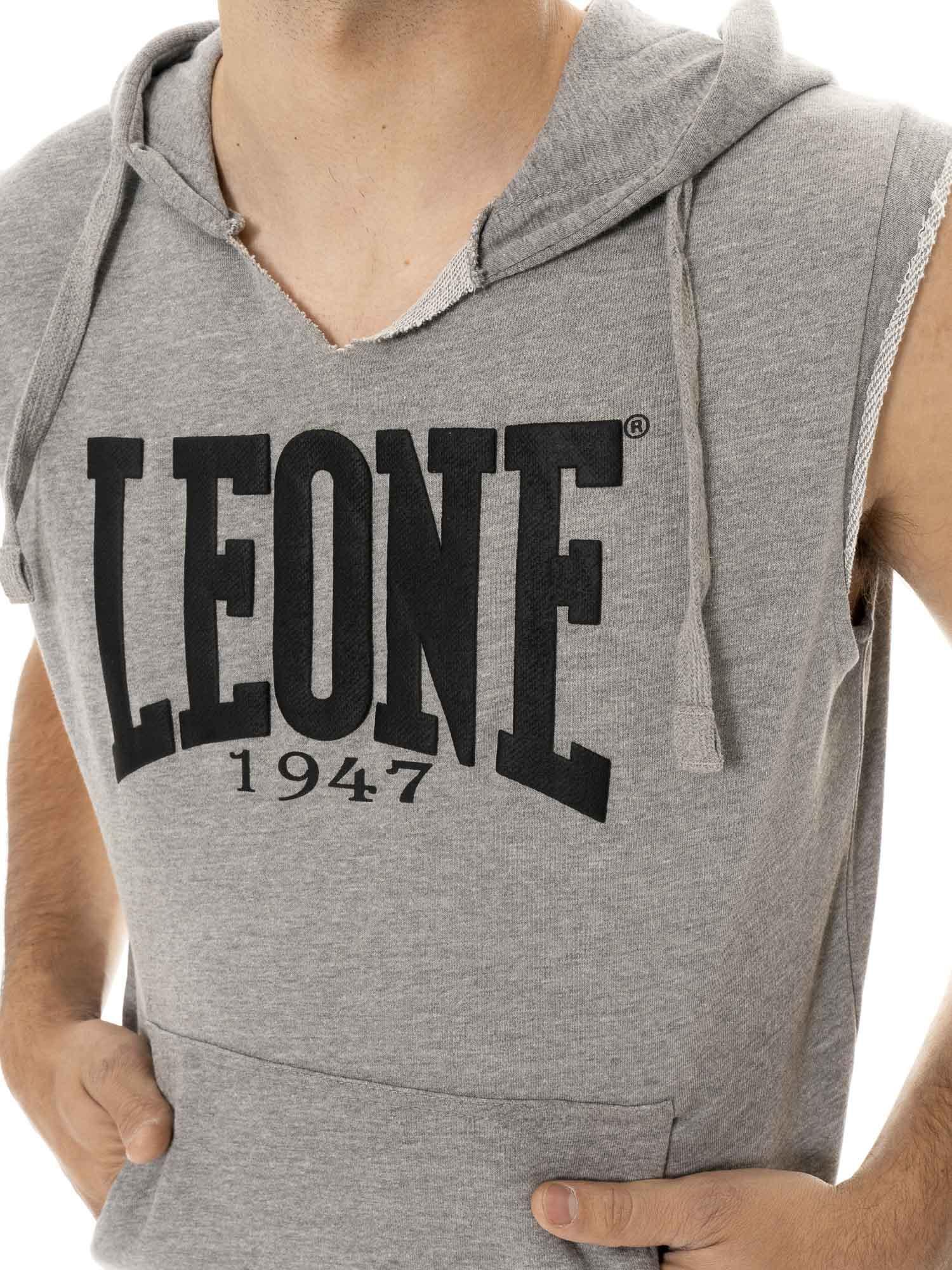 Ärmelloser Hoodie von Leone 1947 Apparel mit Boxmotiv. Fürs Fitnessstudio. 3/5