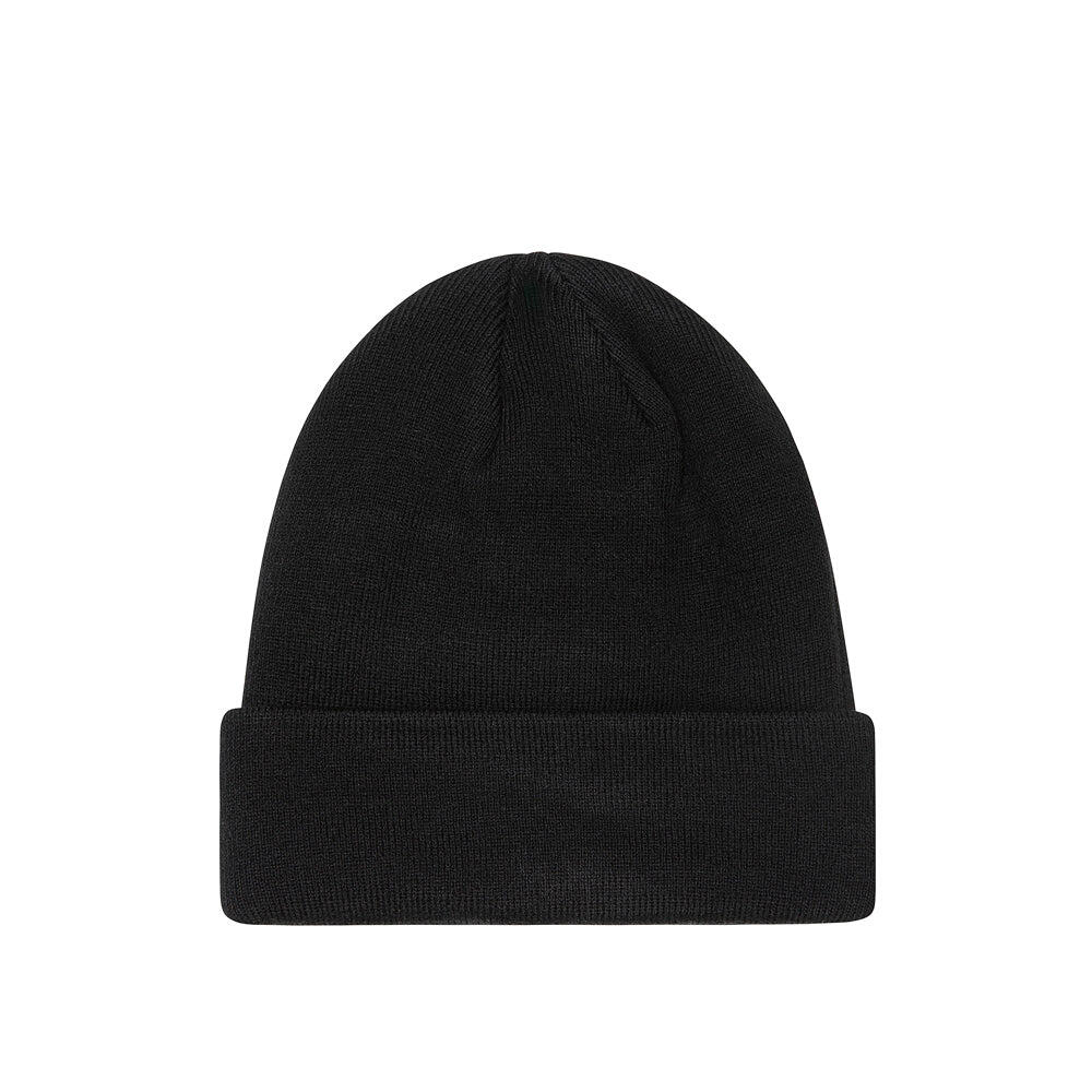 Cuffia a coste con patch ricamato Nero 2/2