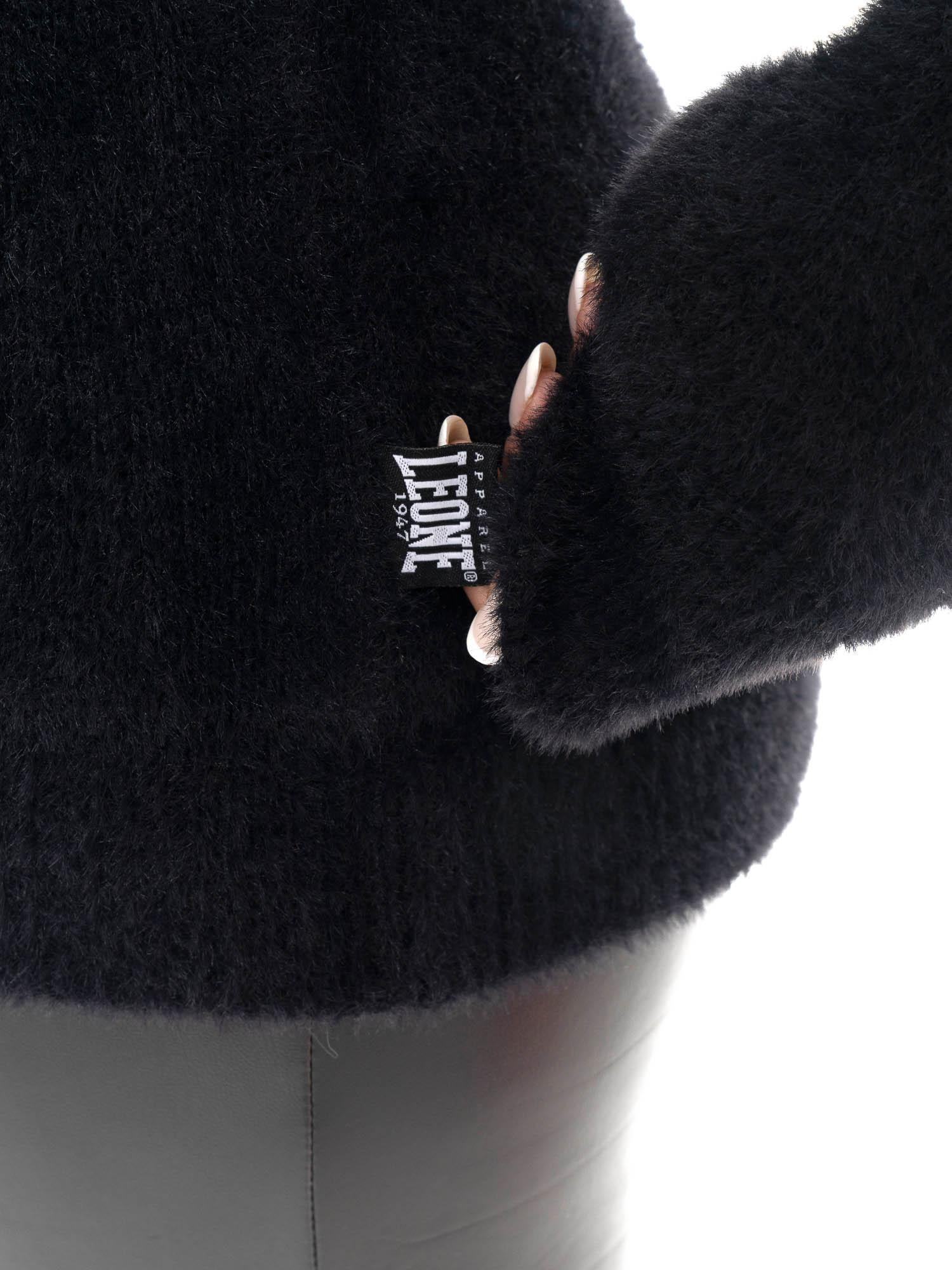 Pull à capuche zippé pour femme avec étiquette logo Leone 1947 Glam Winter 3/5