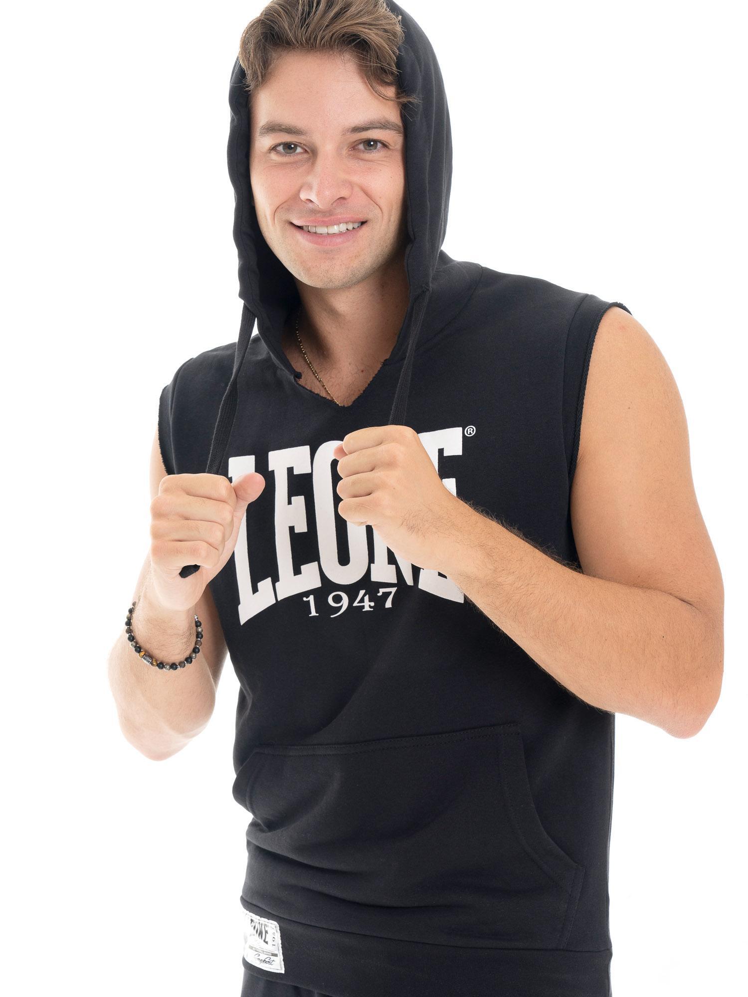 Ärmelloser Hoodie von Leone 1947 Apparel mit Boxmotiv. Fürs Fitnessstudio. 5/5