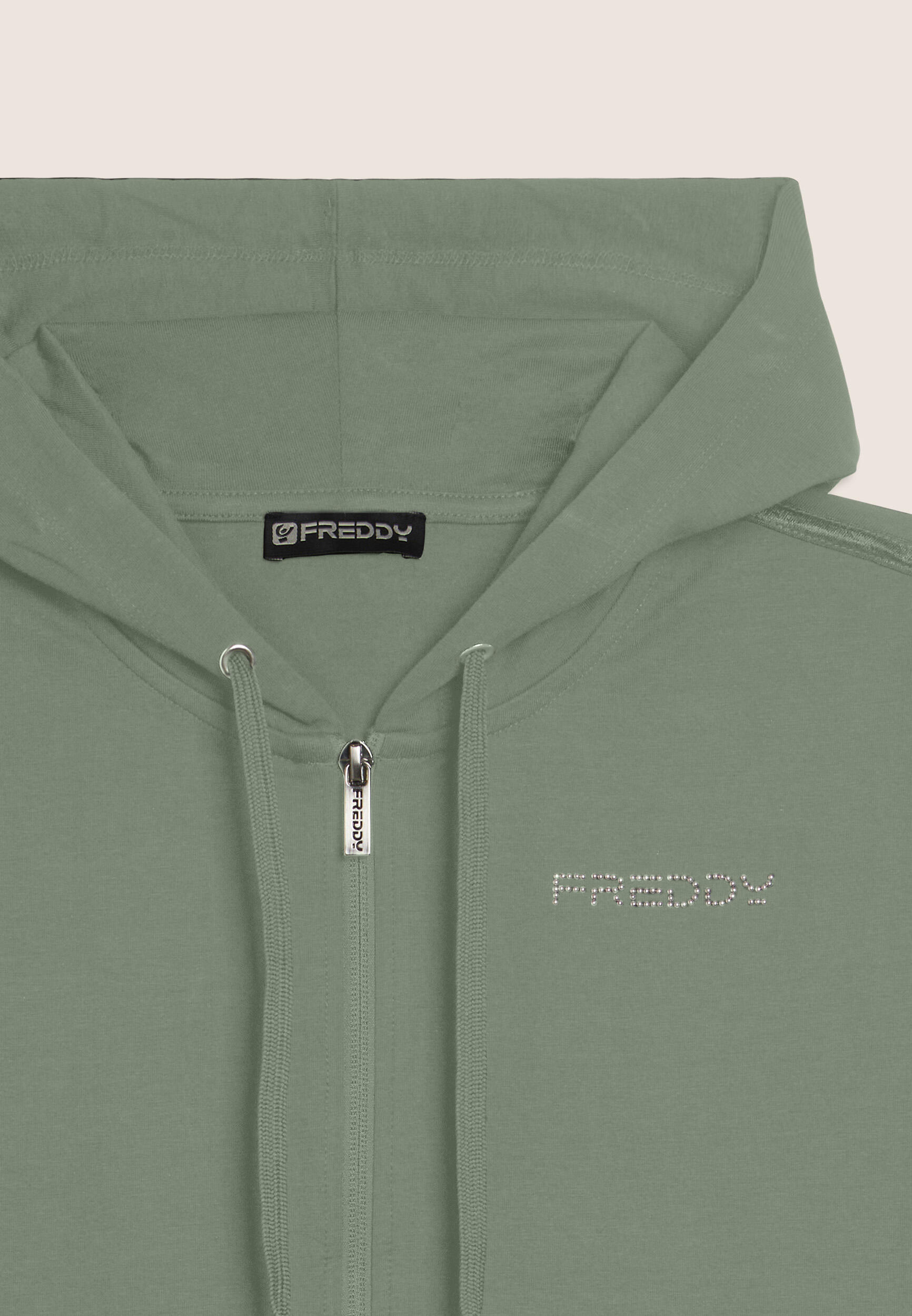 Sweatshirt met capuchon, ritssluiting en FREDDY-logo 3/3