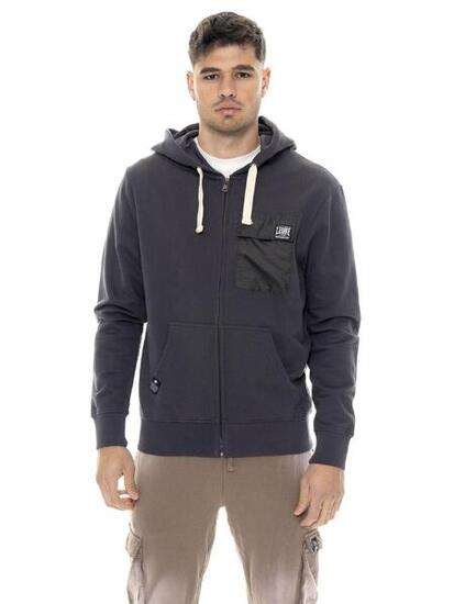 Felpe invernale uomo con cappuccio e zip Leone 1947 Vintage Dept.