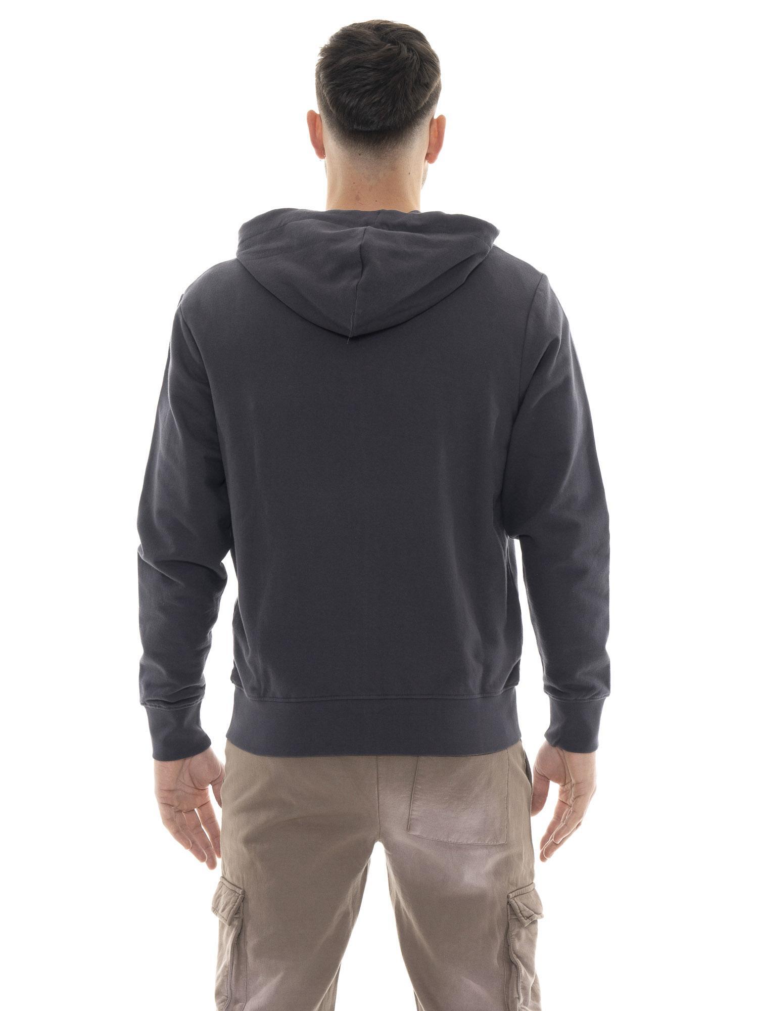 Felpa invernale uomo con cappuccio e zip Leone 1947 Vintage Dept. 5/6