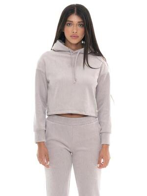 Leone 1947 glam winter dames pull-on fluwelen gestreepte wintersweater