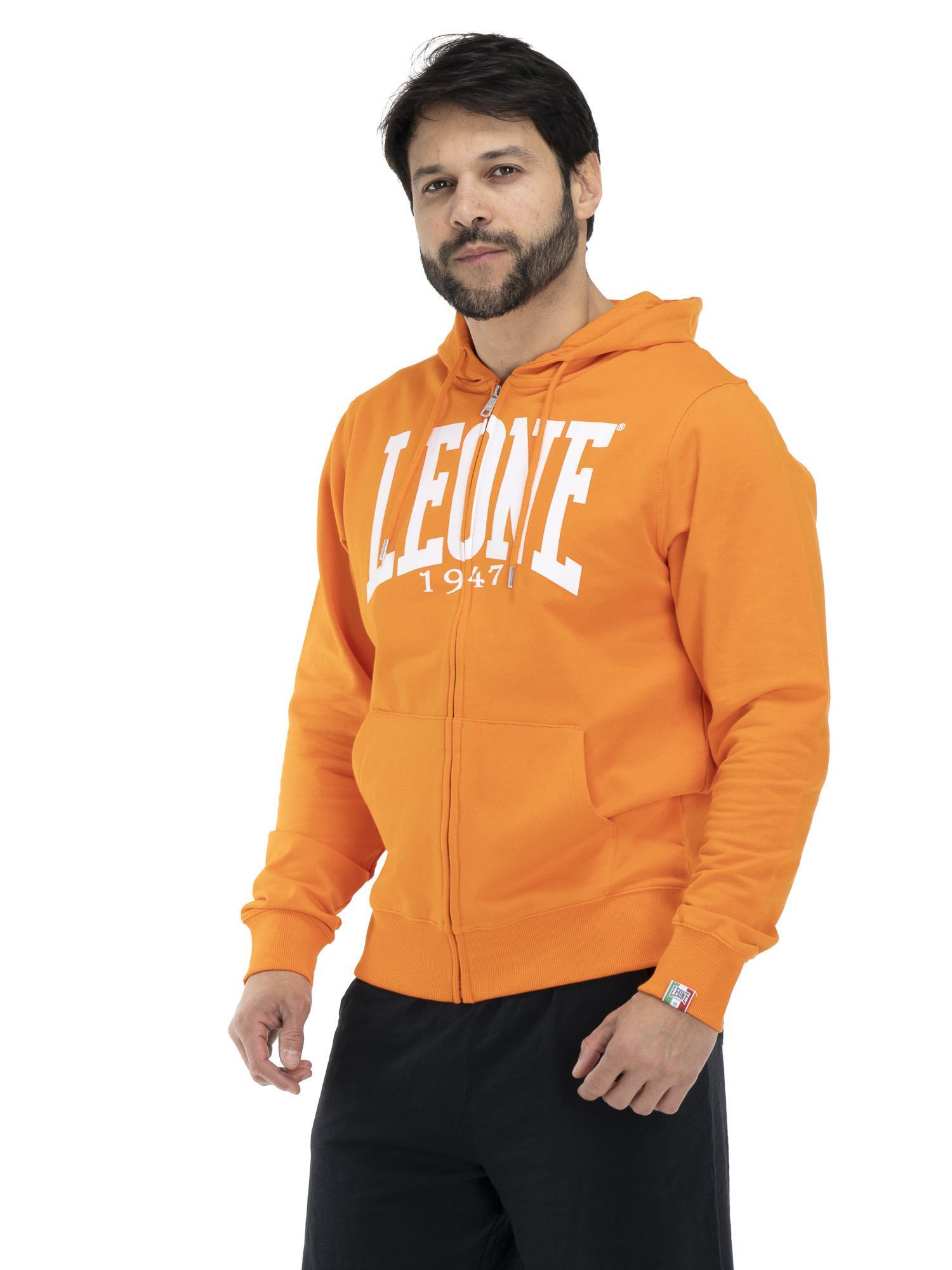 Leone 1947 Herren-Kapuzenpullover mit Reißverschluss 3/8