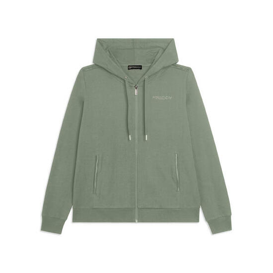 Sweat-shirt avec fermeture zippée et capuche et logo FREDDY