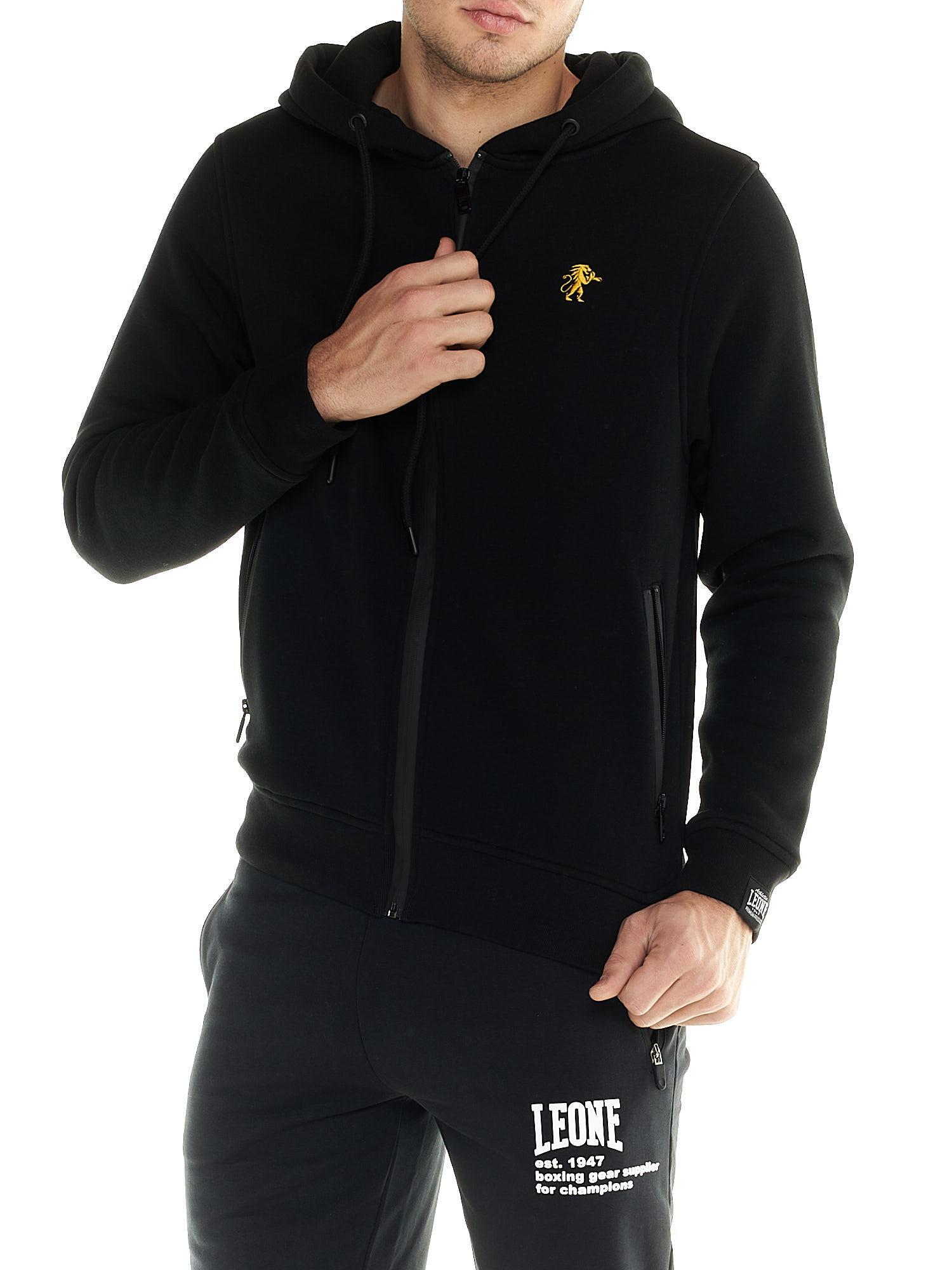Felpa con cappuccio Leone uomo con zip intera Soft Basic 5/5