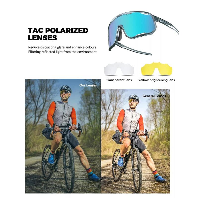 Ochelari de ciclism ROCKBROS, lentile fotocromatice polarizate