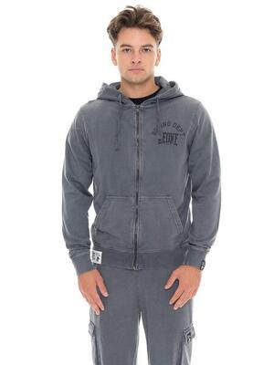 Felpe invernale uomo con cappuccio e zip Leone 1947 Vintage Dept