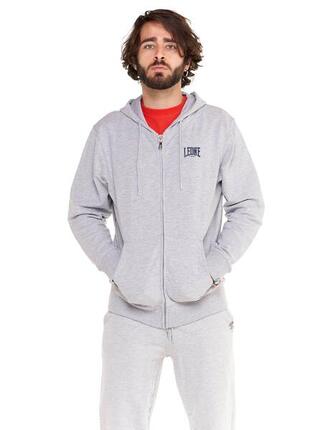 Leone Basic Sweat à capuche zippé sans sweat-shirt pour hommes