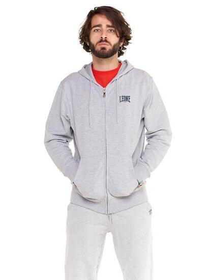 Leone Basic Sweat à capuche zippé sans sweat-shirt pour hommes