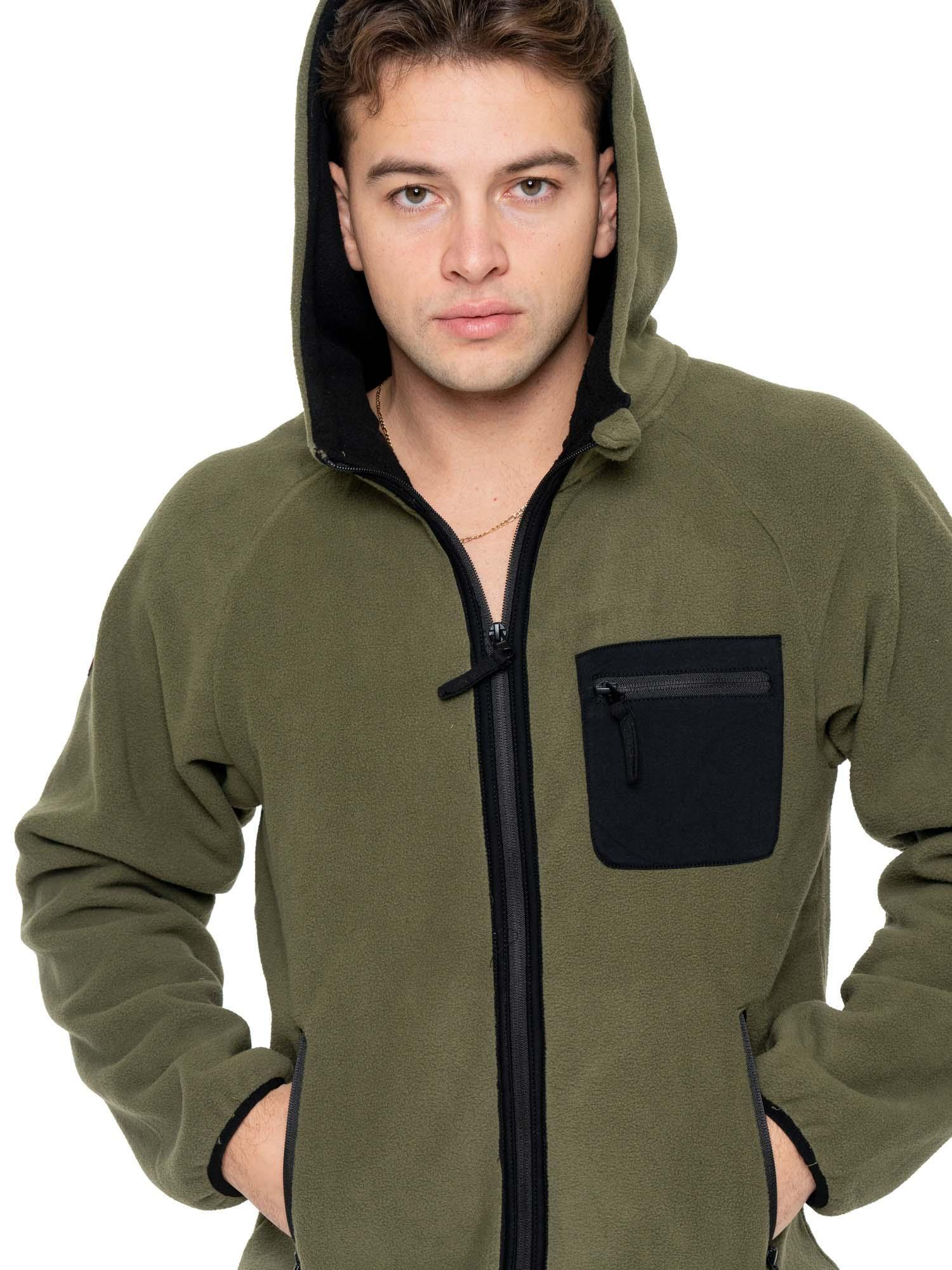 Leone 1947 Herren Sherpa-Jacke z Kapuze und Reißverschluss 5/5