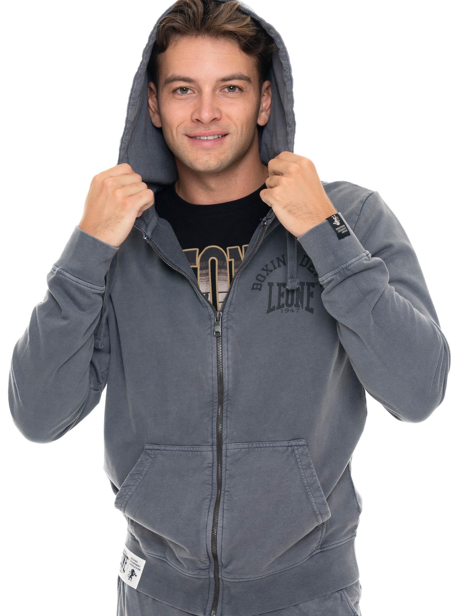 Heren winter hoodie met rits, Leone 1947 Vintage Dept 5/5