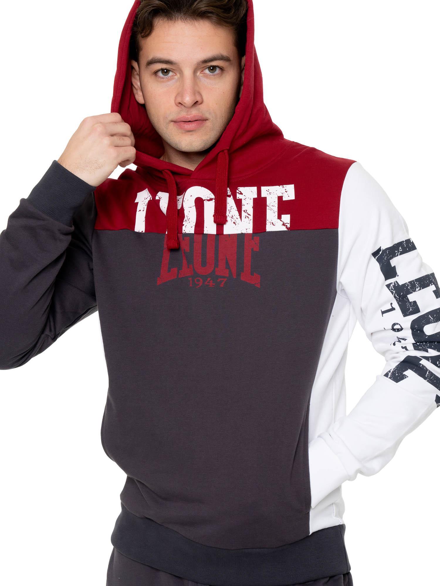 Hoodie Herren Leone 1947 Apparel Color Block Kapuze Logo 5/5