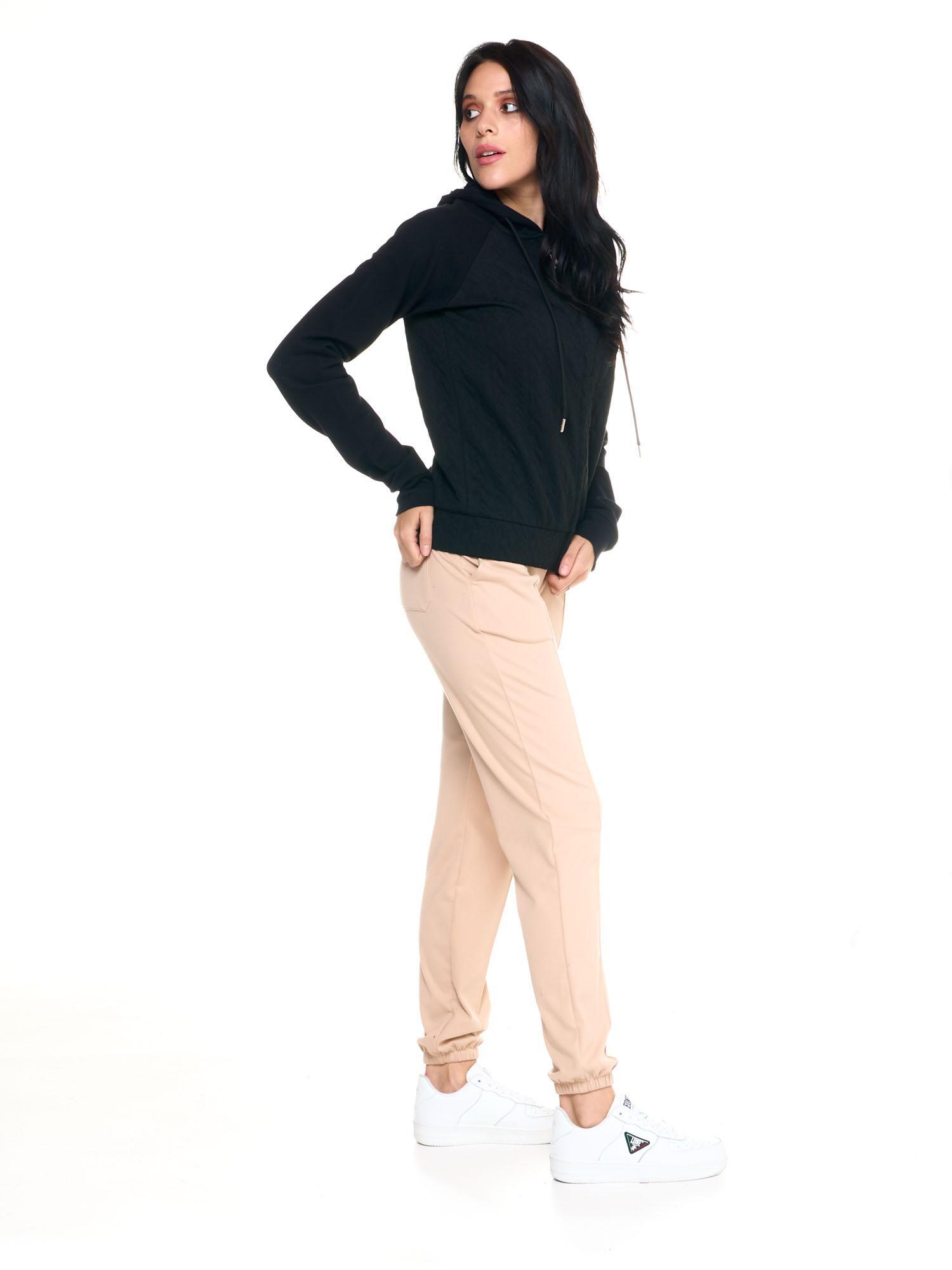 Sudadera con capucha mujer Leone 1947 Apparel Glam Winter cremallera trenzado 3/7