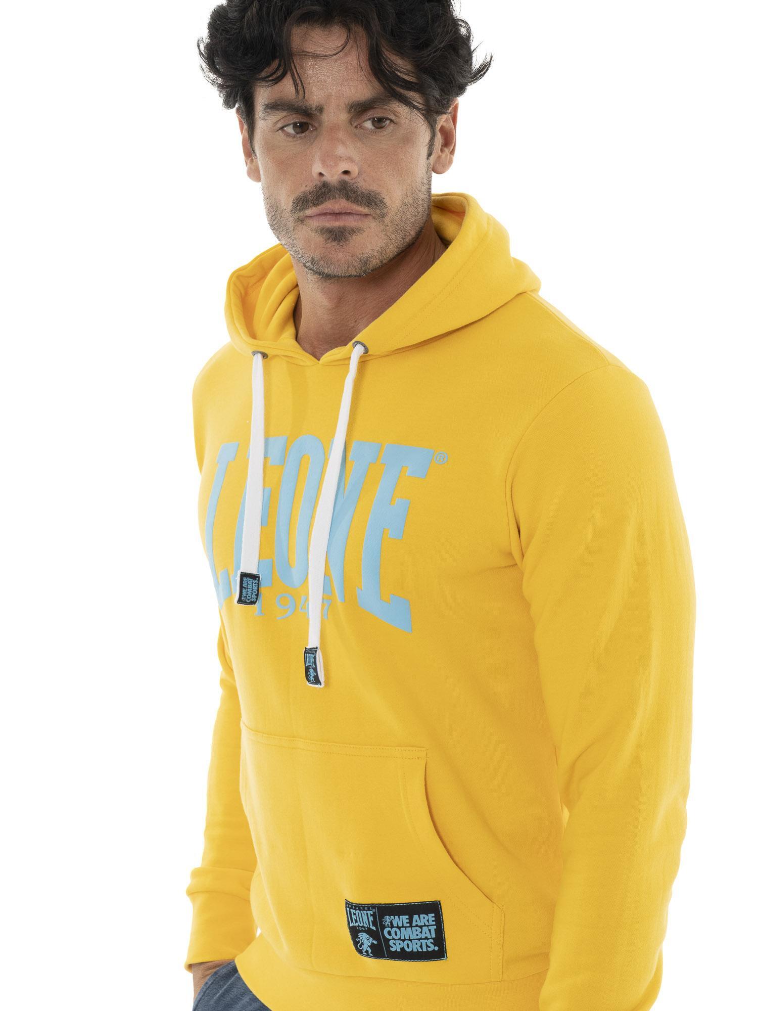 Felpa da uomo in cotone non garzato con cappuccio Leone Summer Vibes 3/5