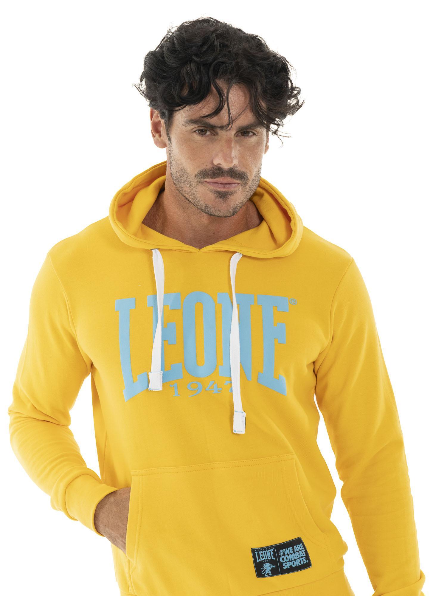 Felpa da uomo in cotone non garzato con cappuccio Leone Summer Vibes 5/5
